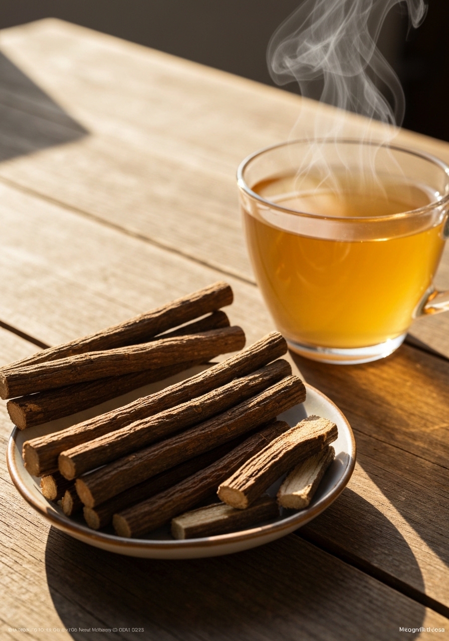 Dried licorice root and licorice tea used for acid reflux relief