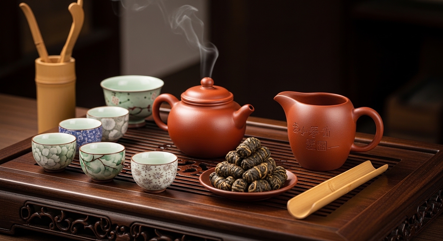Gongfu oolong tea ceremony